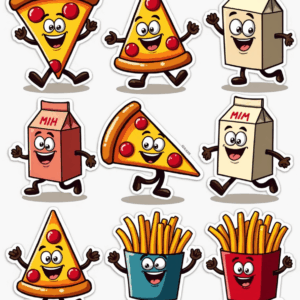 Food Art & Mini Characters - Sticker Sheet v3